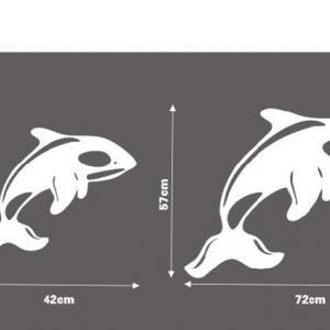 Cute Dolphin Two Lovers Lover Vinyl Wall Decal..