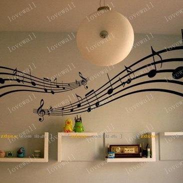 Wall Decal Big Piano Sheet Music Note Song Notes..