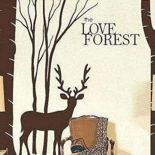 Christmas Deer Tree Decal , Love Forest Deer ,tree..