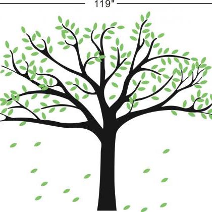 Vinyl Wall Decal Family Photo Tree Decals Frame..