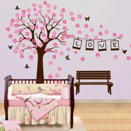 Love Photo Frame Blossom Flower Tree Vinyl Wall..