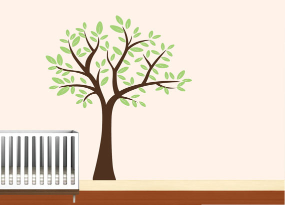 Simple Tree Leaf House Leaves Home Art Decals Wall Sticker Vinyl Wall Decal Stickers Living Room Bed On Luulla
