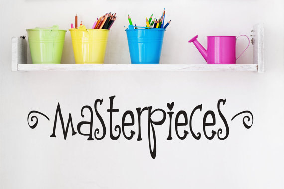 Childrens Playroom Decal Masterpiece Phrase Decal Vinyl Wall Decal Kids Room Decal Nursery C On Luulla