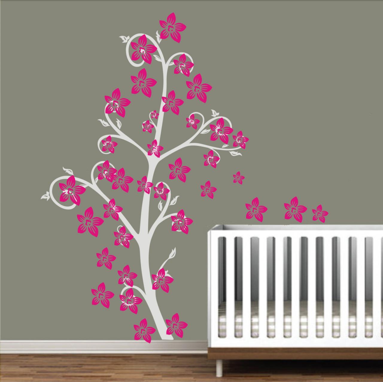 Vinyl Wall Decal Romantic Simple Heart Love Flower Tree Floral Flowers Home House Art Wall Decals Wall Sticker Stickers Baby Room Kid R610