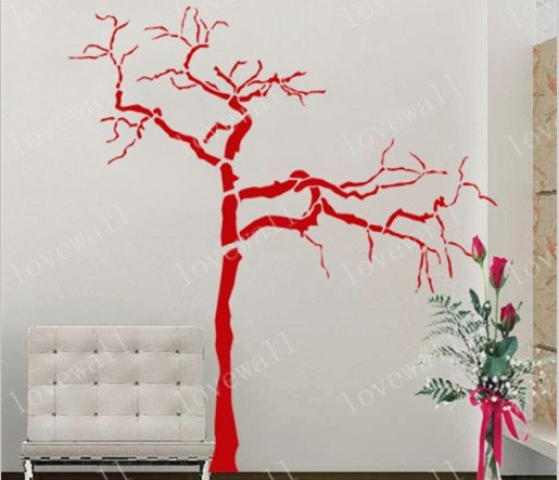 Vinyl Big Strange Winter Tree Without Leaf Leaves Wall Decal Home House Wall Decor Wall Sticker Stickers Kids Baby Room Punk R0292
