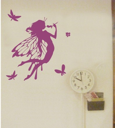 Wall Decal Flower Spirits Fairy Pretty Girl Lady Wall Decal Vinyl Home Art Decals Wall Sticker Stickers Kids Room Bed Baby Kid R124