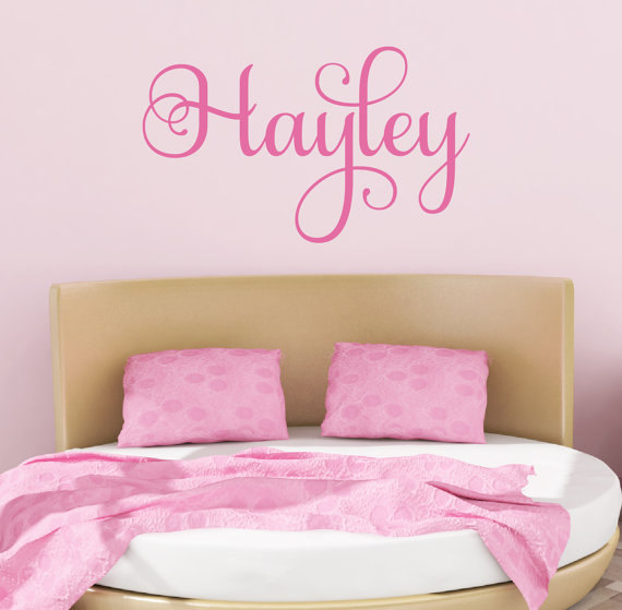 Teen Girls Name Decal Custom Name Decal Vinyl Wall Decal